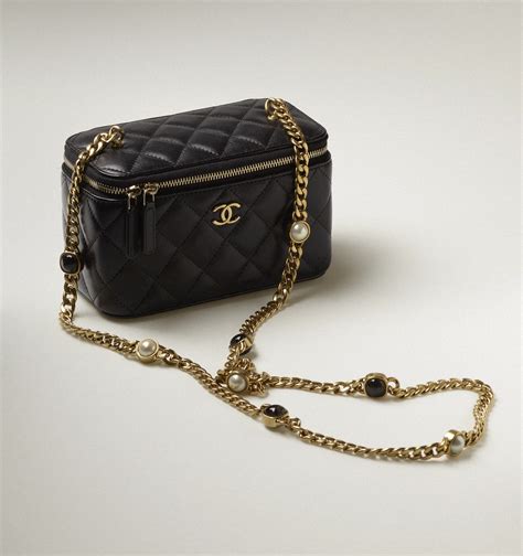 chanel gold vanity bag|vanity Chanel bag price.